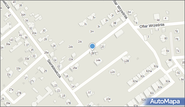 Mysłowice, Sienkiewicza Henryka, 18, mapa Mysłowice