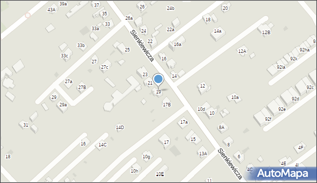 Mysłowice, Sienkiewicza Henryka, 19, mapa Mysłowice