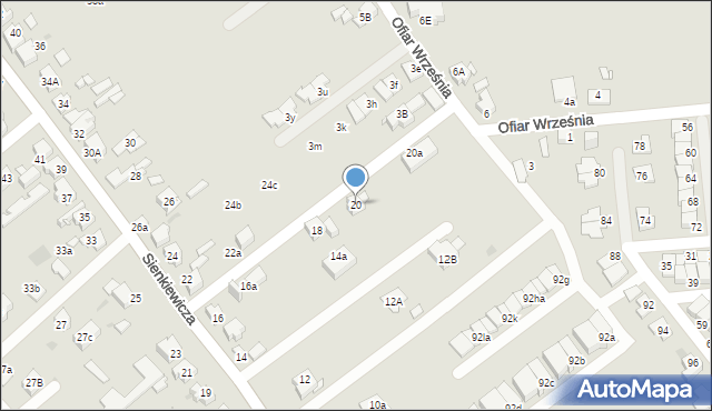 Mysłowice, Sienkiewicza Henryka, 20, mapa Mysłowice