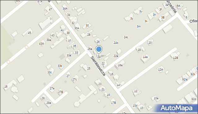 Mysłowice, Sienkiewicza Henryka, 24, mapa Mysłowice