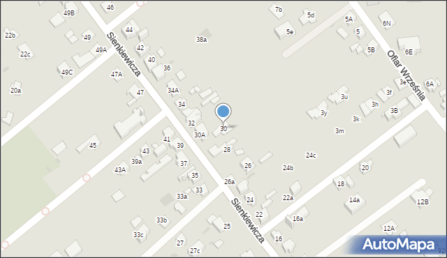 Mysłowice, Sienkiewicza Henryka, 30, mapa Mysłowice