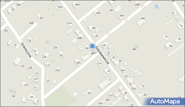 Mysłowice, Sienkiewicza Henryka, 49A, mapa Mysłowice