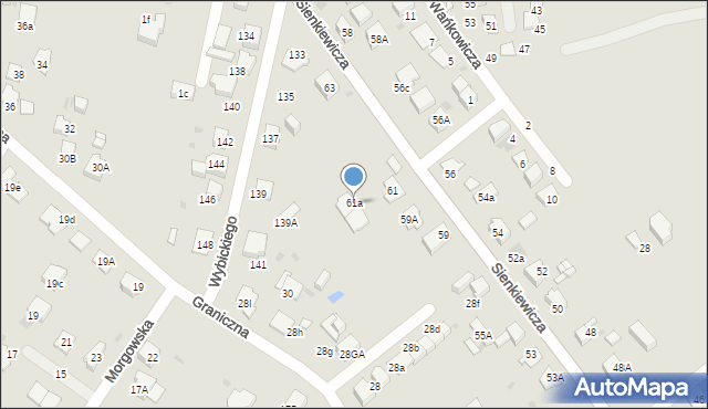 Mysłowice, Sienkiewicza Henryka, 61a, mapa Mysłowice