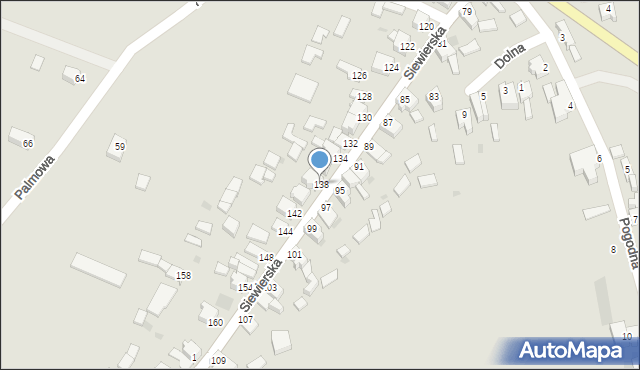 Myszków, Siewierska, 138, mapa Myszków