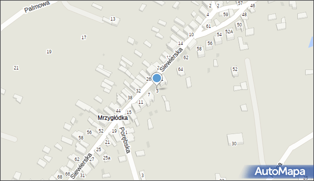 Myszków, Siewierska, 3, mapa Myszków