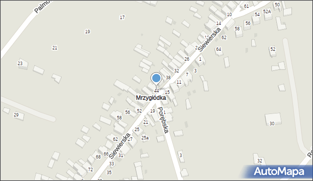 Myszków, Siewierska, 44, mapa Myszków