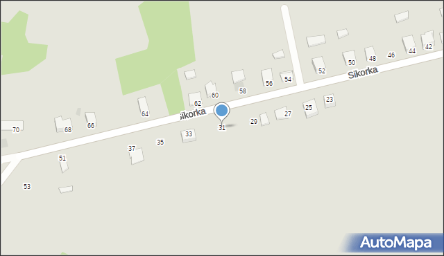 Myszków, Sikorka, 31, mapa Myszków