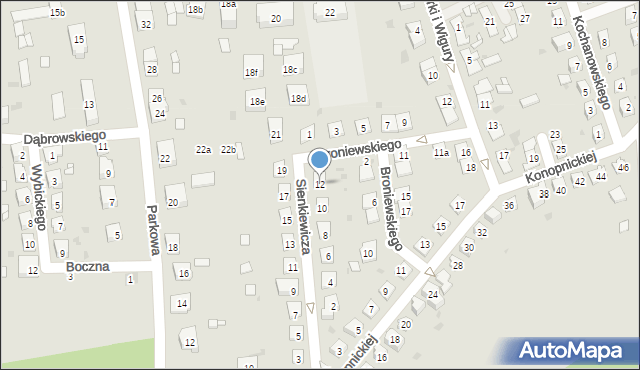 Namysłów, Sienkiewicza Henryka, 12, mapa Namysłów