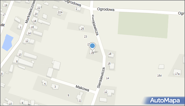 Niedoradz, Sienkiewicza Henryka, 19, mapa Niedoradz