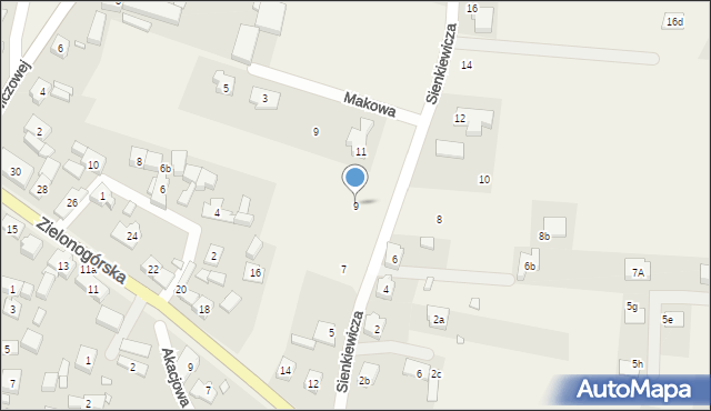 Niedoradz, Sienkiewicza Henryka, 9, mapa Niedoradz