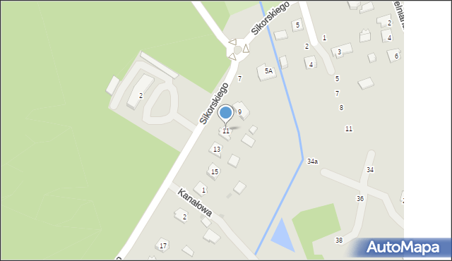 Nowa Dęba, Sikorskiego Władysława, gen., 11, mapa Nowa Dęba