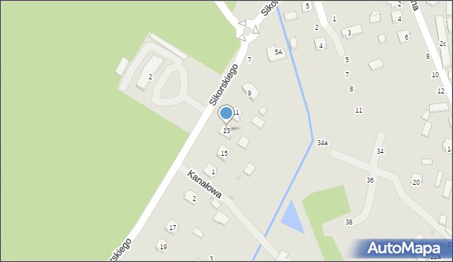 Nowa Dęba, Sikorskiego Władysława, gen., 13, mapa Nowa Dęba