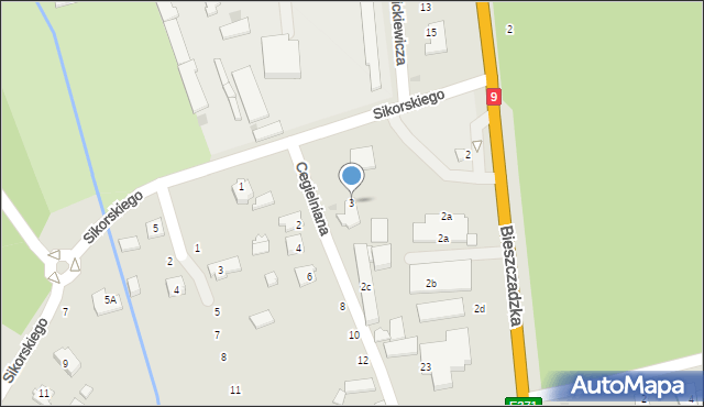 Nowa Dęba, Sikorskiego Władysława, gen., 3, mapa Nowa Dęba