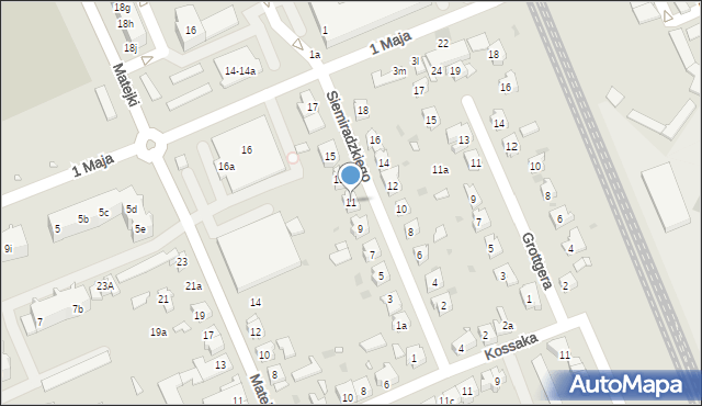 Nowa Sól, Siemiradzkiego, 11, mapa Nowa Sól