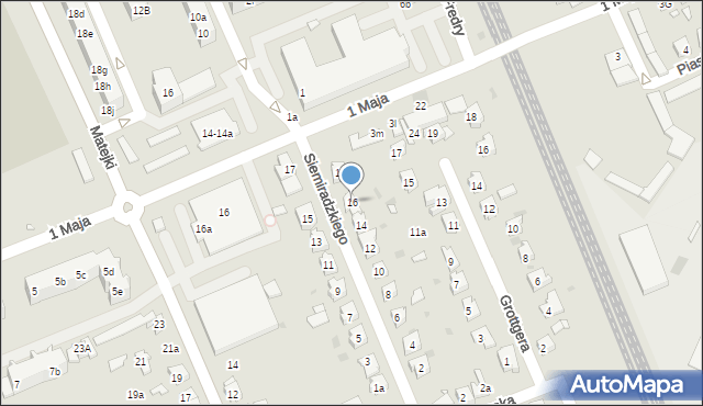 Nowa Sól, Siemiradzkiego, 16, mapa Nowa Sól