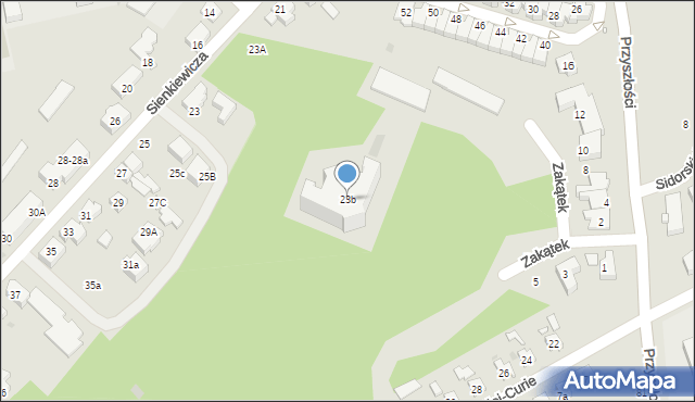 Nowa Sól, Sienkiewicza Henryka, 23b, mapa Nowa Sól