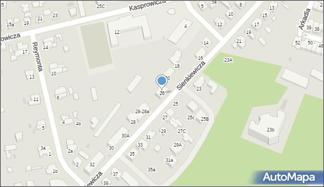 Nowa Sól, Sienkiewicza Henryka, 26, mapa Nowa Sól