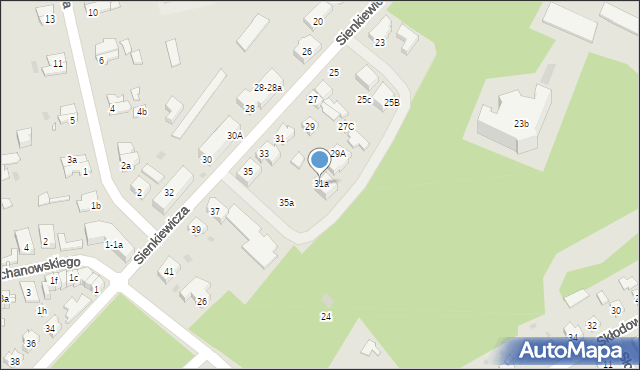 Nowa Sól, Sienkiewicza Henryka, 31a, mapa Nowa Sól