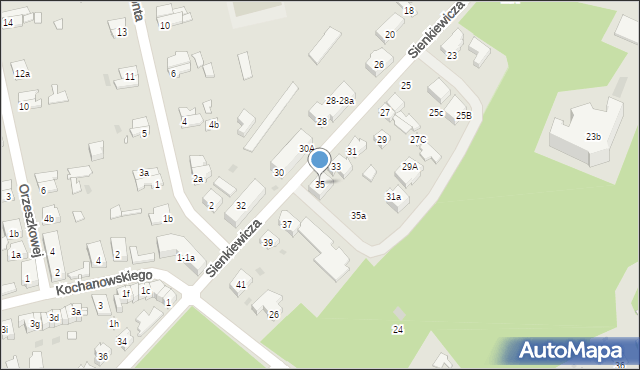 Nowa Sól, Sienkiewicza Henryka, 35, mapa Nowa Sól