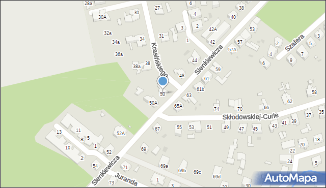 Nowa Sól, Sienkiewicza Henryka, 50, mapa Nowa Sól