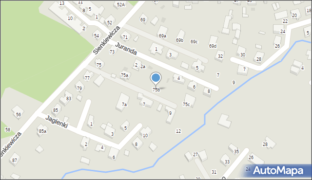 Nowa Sól, Sienkiewicza Henryka, 75b, mapa Nowa Sól