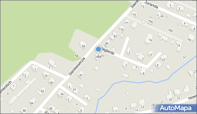 Nowa Sól, Sienkiewicza Henryka, 85a, mapa Nowa Sól