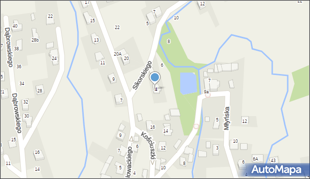 Nowa Wieś, Sikorskiego Władysława, gen., 4, mapa Nowa Wieś