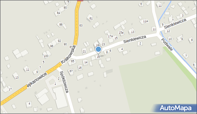 Nowe Brzesko, Sienkiewicza Henryka, 10, mapa Nowe Brzesko