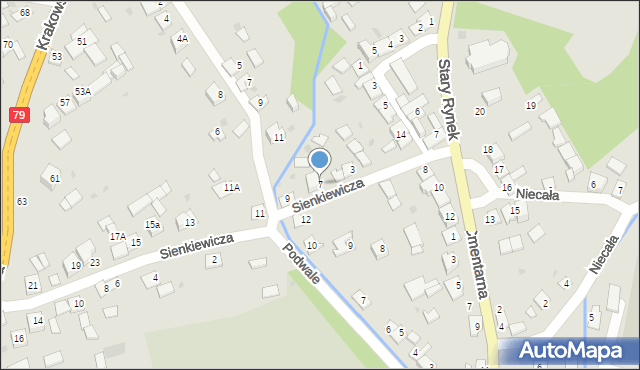 Nowe Brzesko, Sienkiewicza Henryka, 7, mapa Nowe Brzesko