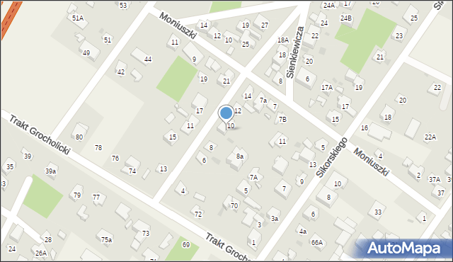Nowe Grocholice, Sienkiewicza Henryka, 10a, mapa Nowe Grocholice