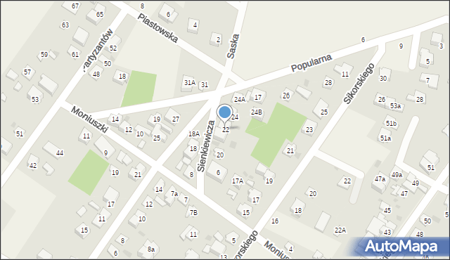 Nowe Grocholice, Sienkiewicza Henryka, 22, mapa Nowe Grocholice