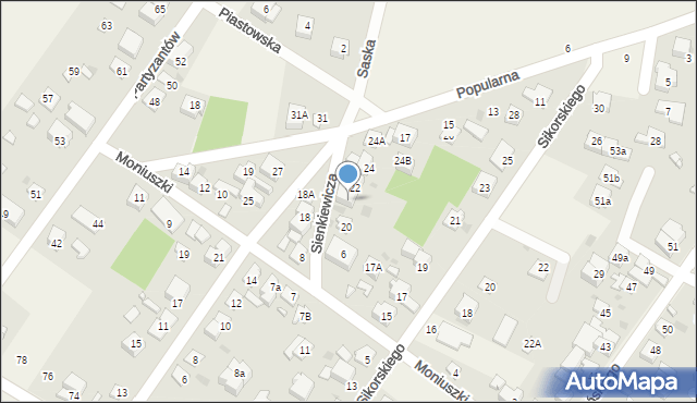 Nowe Grocholice, Sienkiewicza Henryka, 22a, mapa Nowe Grocholice