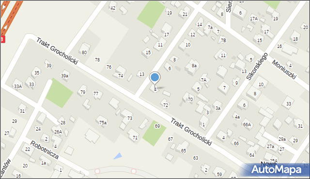 Nowe Grocholice, Sienkiewicza Henryka, 4, mapa Nowe Grocholice
