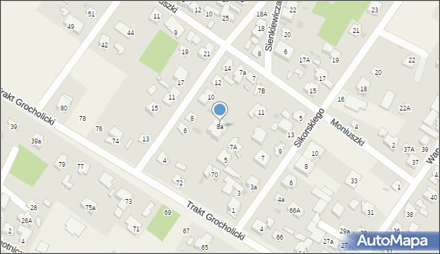 Nowe Grocholice, Sienkiewicza Henryka, 8a, mapa Nowe Grocholice