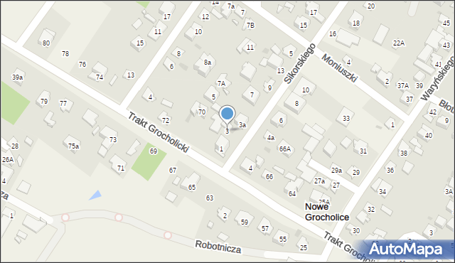 Nowe Grocholice, Sikorskiego Władysława, gen., 3, mapa Nowe Grocholice