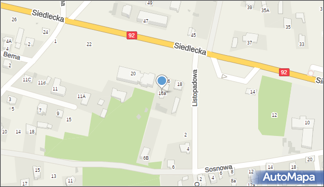 Nowe Iganie, Siedlecka, 16a, mapa Nowe Iganie
