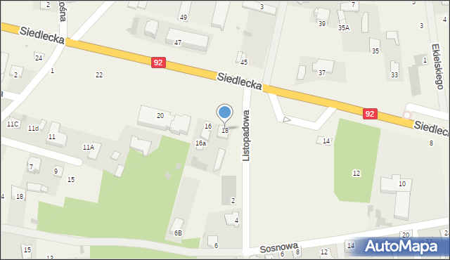 Nowe Iganie, Siedlecka, 18, mapa Nowe Iganie