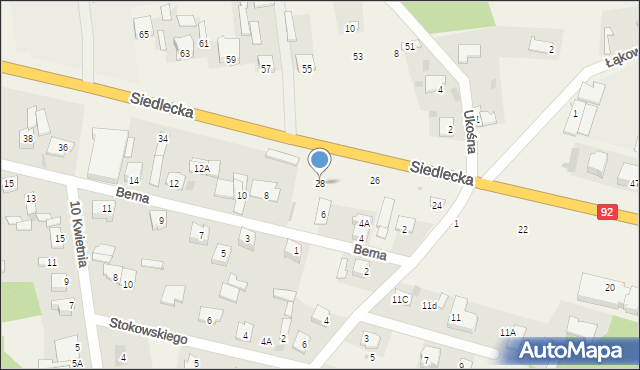 Nowe Iganie, Siedlecka, 28, mapa Nowe Iganie