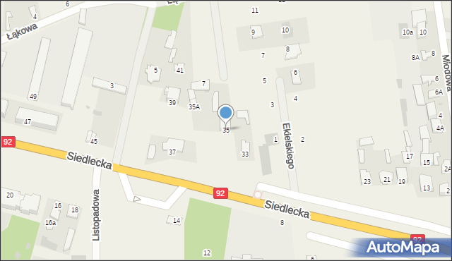 Nowe Iganie, Siedlecka, 35, mapa Nowe Iganie