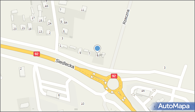 Nowe Iganie, Siedlecka, 5, mapa Nowe Iganie