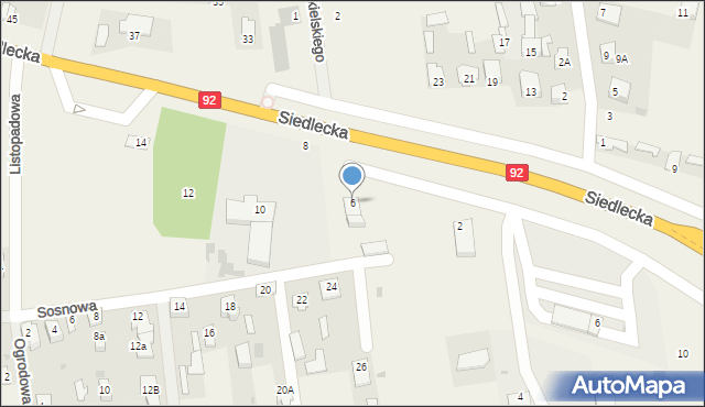 Nowe Iganie, Siedlecka, 6, mapa Nowe Iganie