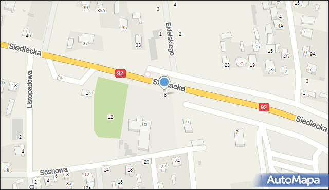 Nowe Iganie, Siedlecka, 8, mapa Nowe Iganie