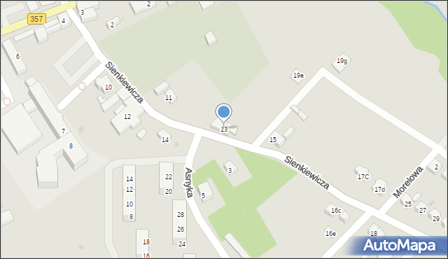 Nowogrodziec, Sienkiewicza Henryka, 13, mapa Nowogrodziec