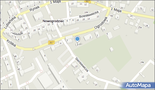 Nowogrodziec, Sienkiewicza Henryka, 2, mapa Nowogrodziec
