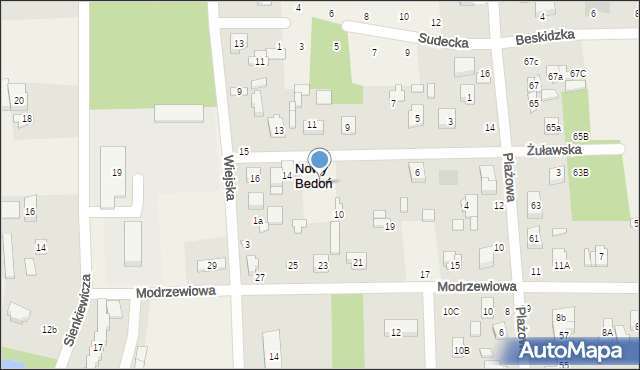 Nowy Bedoń, Sikorskiego Władysława, gen., 12, mapa Nowy Bedoń