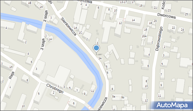 Nowy Dwór Gdański, Sienkiewicza Henryka, 4, mapa Nowy Dwór Gdański