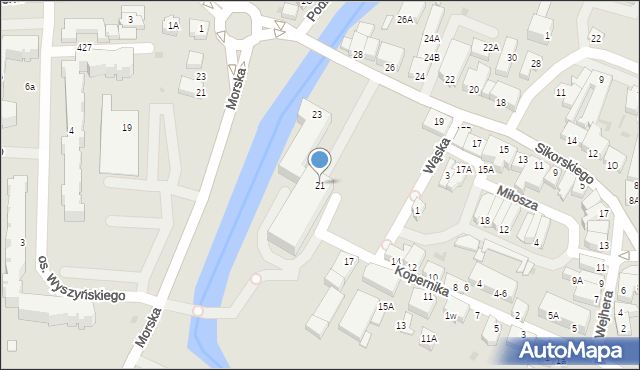 Nowy Dwór Gdański, Sikorskiego Władysława, gen., 21, mapa Nowy Dwór Gdański