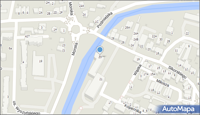 Nowy Dwór Gdański, Sikorskiego Władysława, gen., 23, mapa Nowy Dwór Gdański