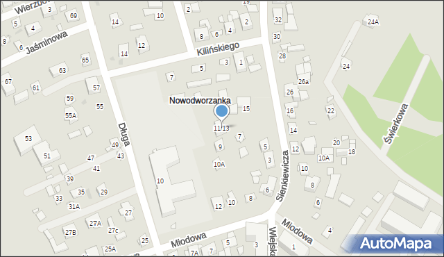 Nowy Dwór Mazowiecki, Sienkiewicza Henryka, 11/13, mapa Nowy Dwór Mazowiecki