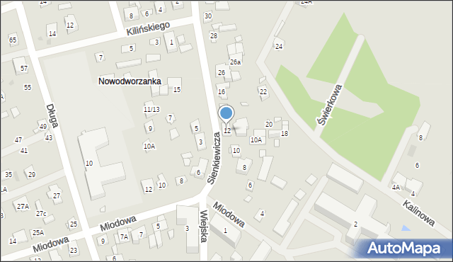 Nowy Dwór Mazowiecki, Sienkiewicza Henryka, 12, mapa Nowy Dwór Mazowiecki